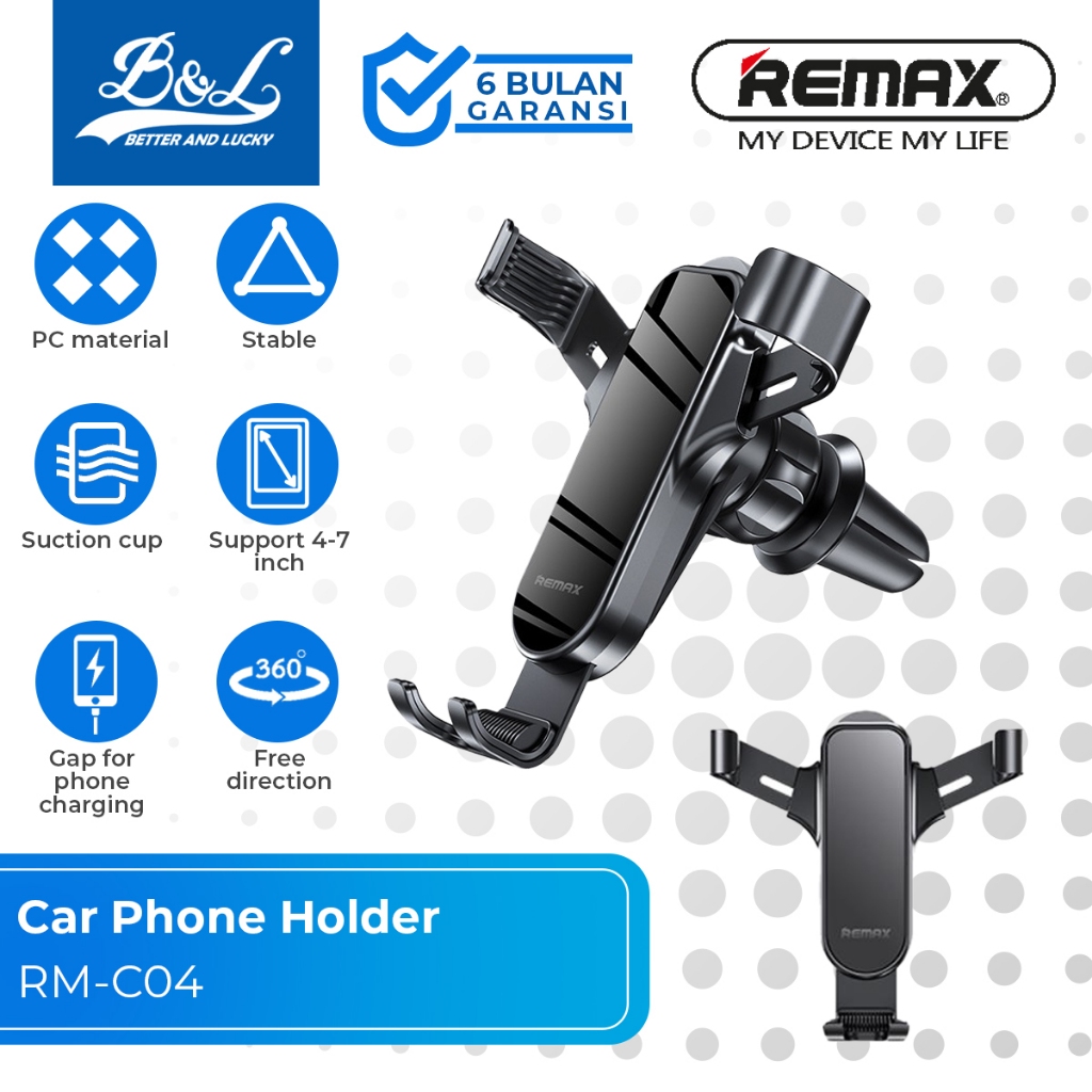 REMAX RM-C04 Safety Car Gravity Holder 3 in 1 Hammer Cutter Safety Belt