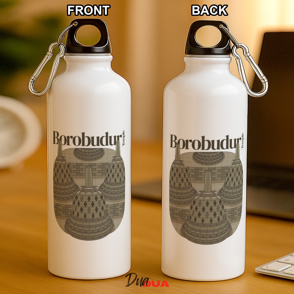 Bottle Sport Borobudur Temple Site World Heritage Tumbler Wonders of the World Borobudur อินโดนีเซีย