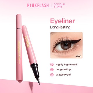 PINKFLASH Tahan lama Eyeliner Tahan air  Pigmentasi tinggi E01
