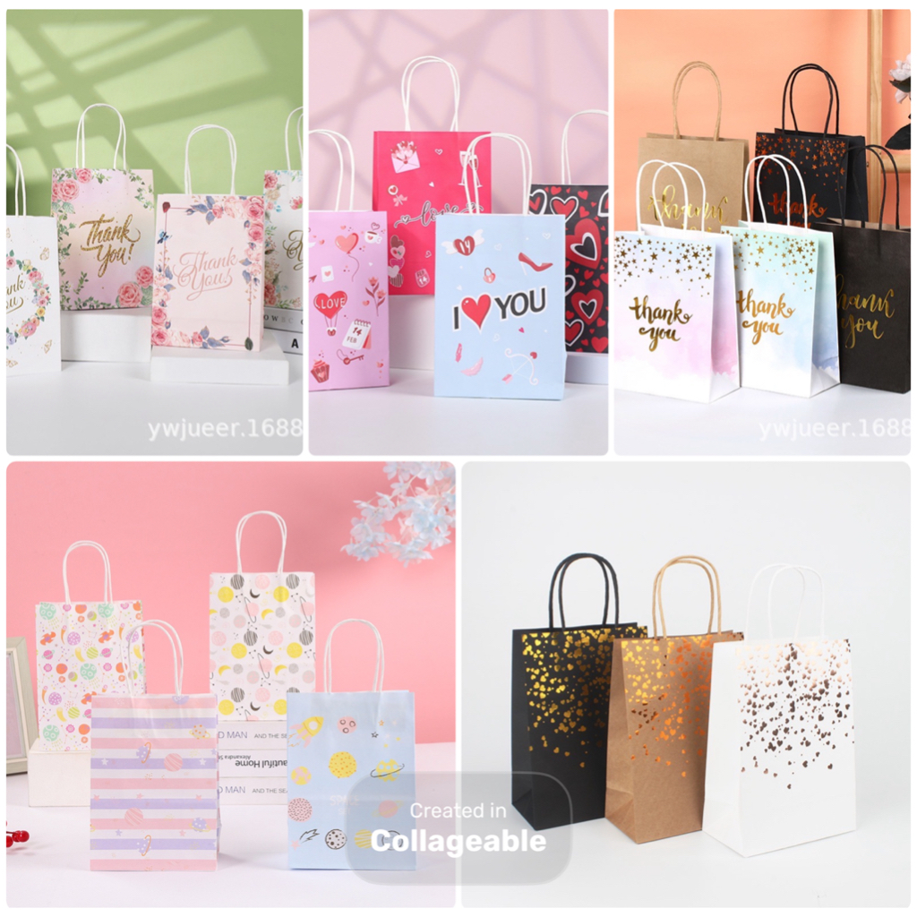 KRAFT PAPER BAG BIRTHDAY GIFT BAG GOODIE BAG BIR