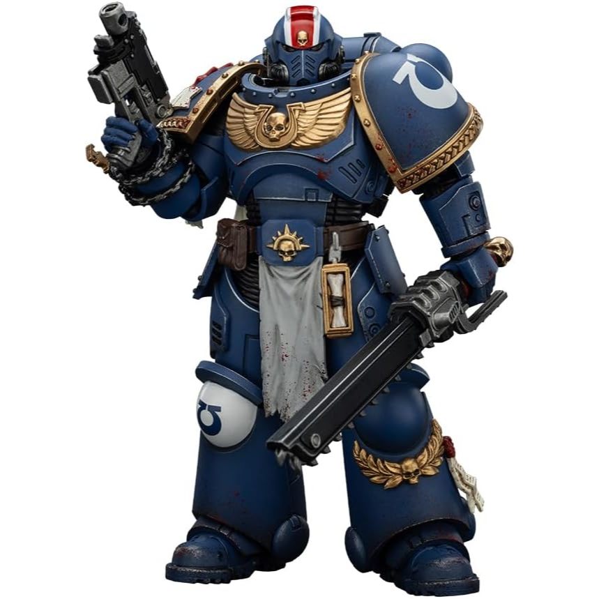 JOYTOY WARHAMMER WAREHOUSE 40,000 1/18 ULTRAMARINE LIEUTENANT TITUS ACTION FIGURE - COLLECTORS