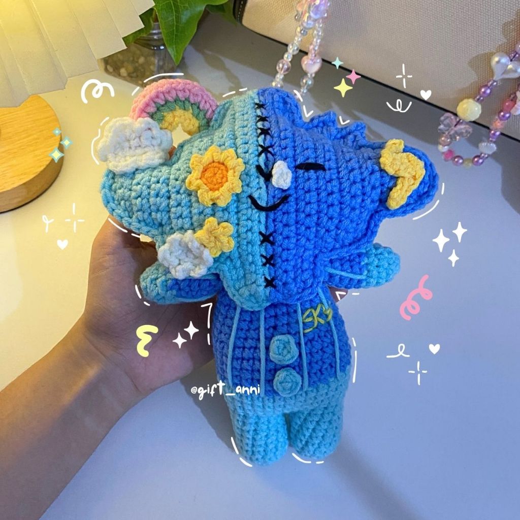 Smyle GMMTV Mascot ตุ๊กตาถักพวงกุญแจ Bagcharm โครเชต์ตุ๊กตา