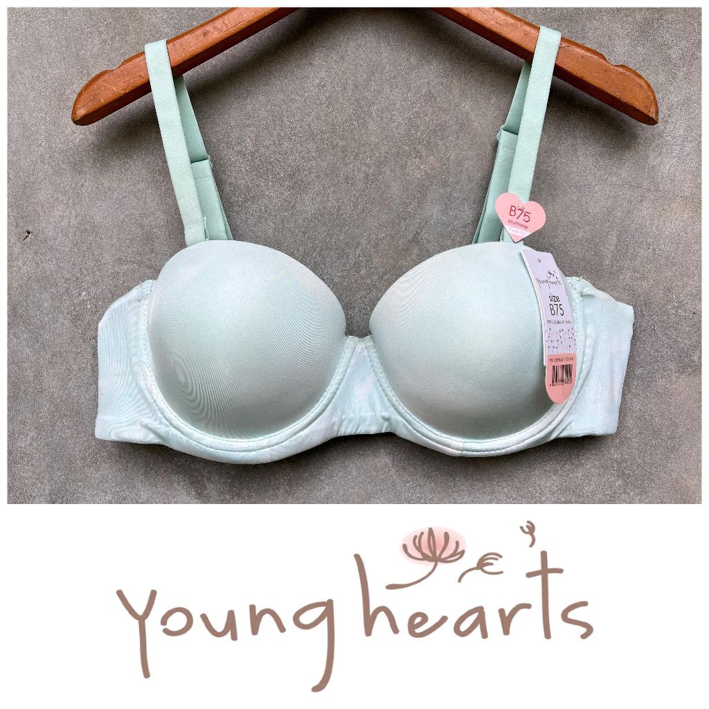 CODE BYH206 GRN Bra Young Hearts Size 32B, 34B, 36B