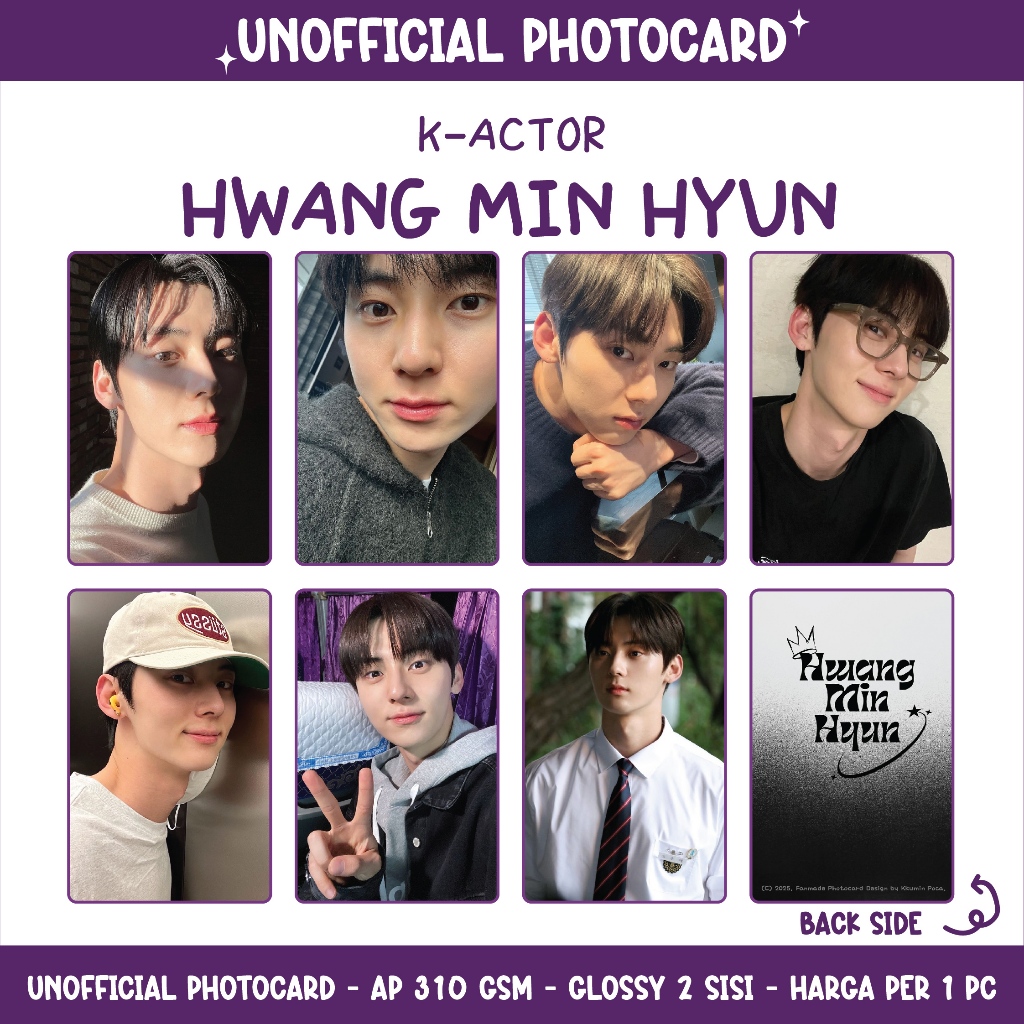 UNOFFICIAL PHOTOCARD K-ACTOR - HWANG MIN HYUN