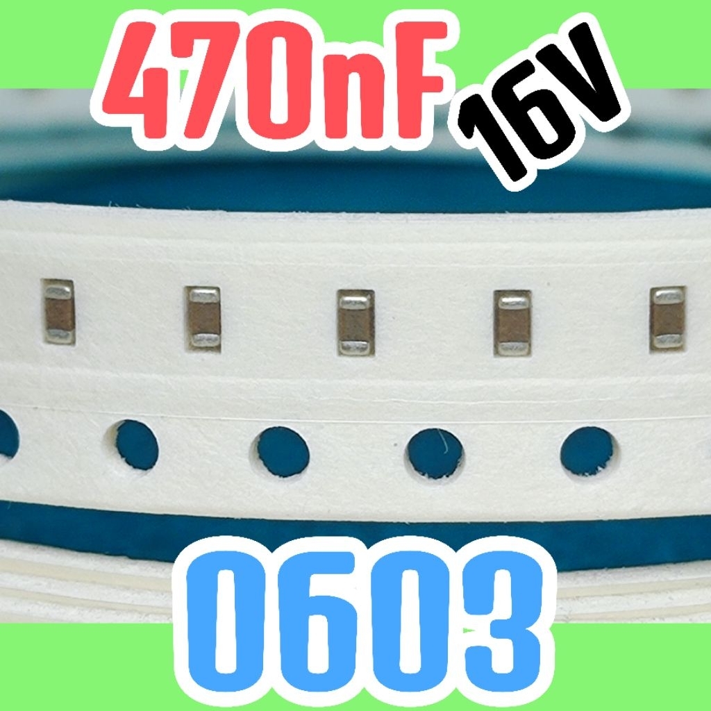 10pcs ตัวเก็บประจุเซรามิค SMD 0603 1608 16V 470nF 16v 470 nF 16 v 0.47uF 0.47 uF 0.47 uF 0.47uF 16v