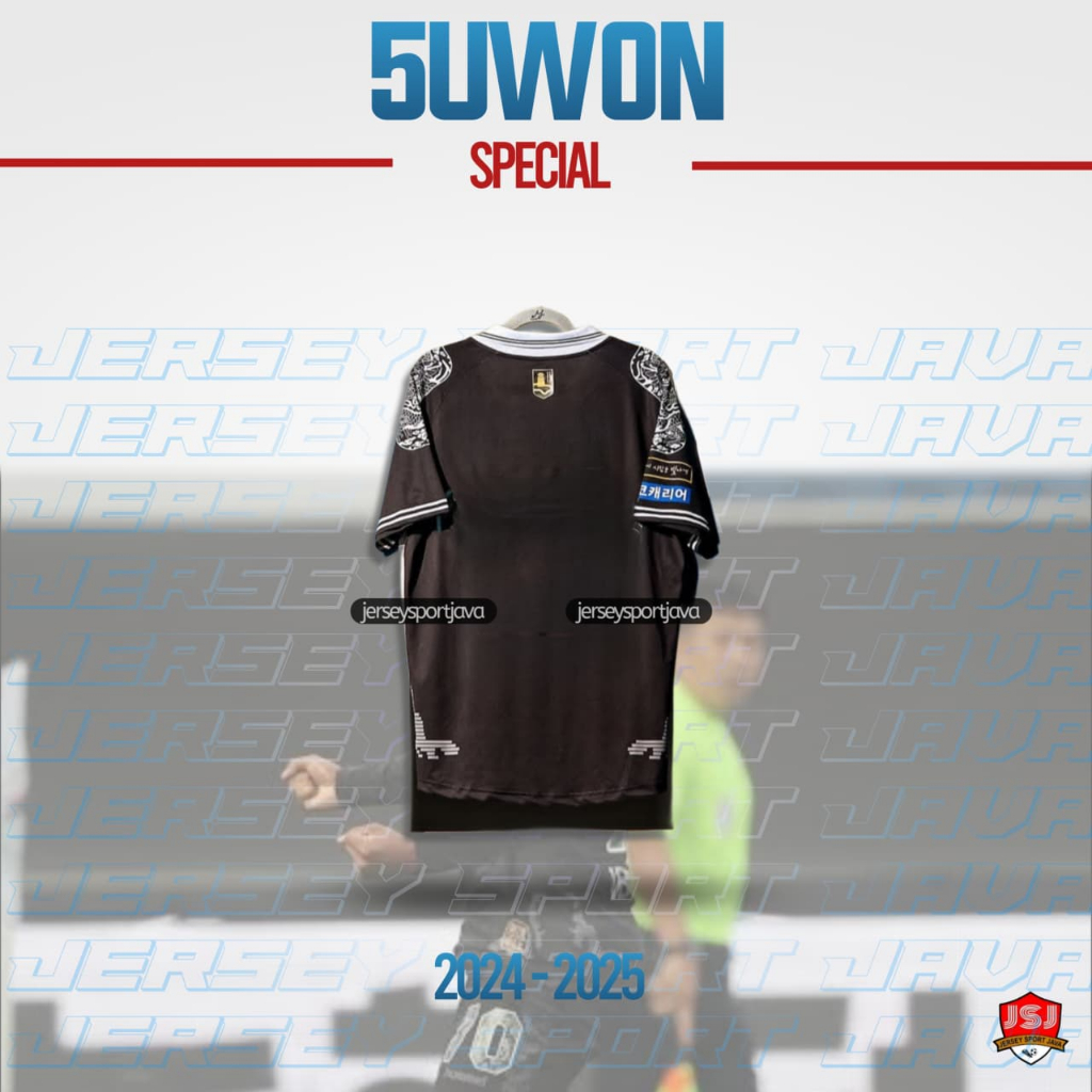 SUWON FC MENS FOOTBALL JERSEY BLACK 2024 2025 เกรดดั้งเดิม - นําเข้า