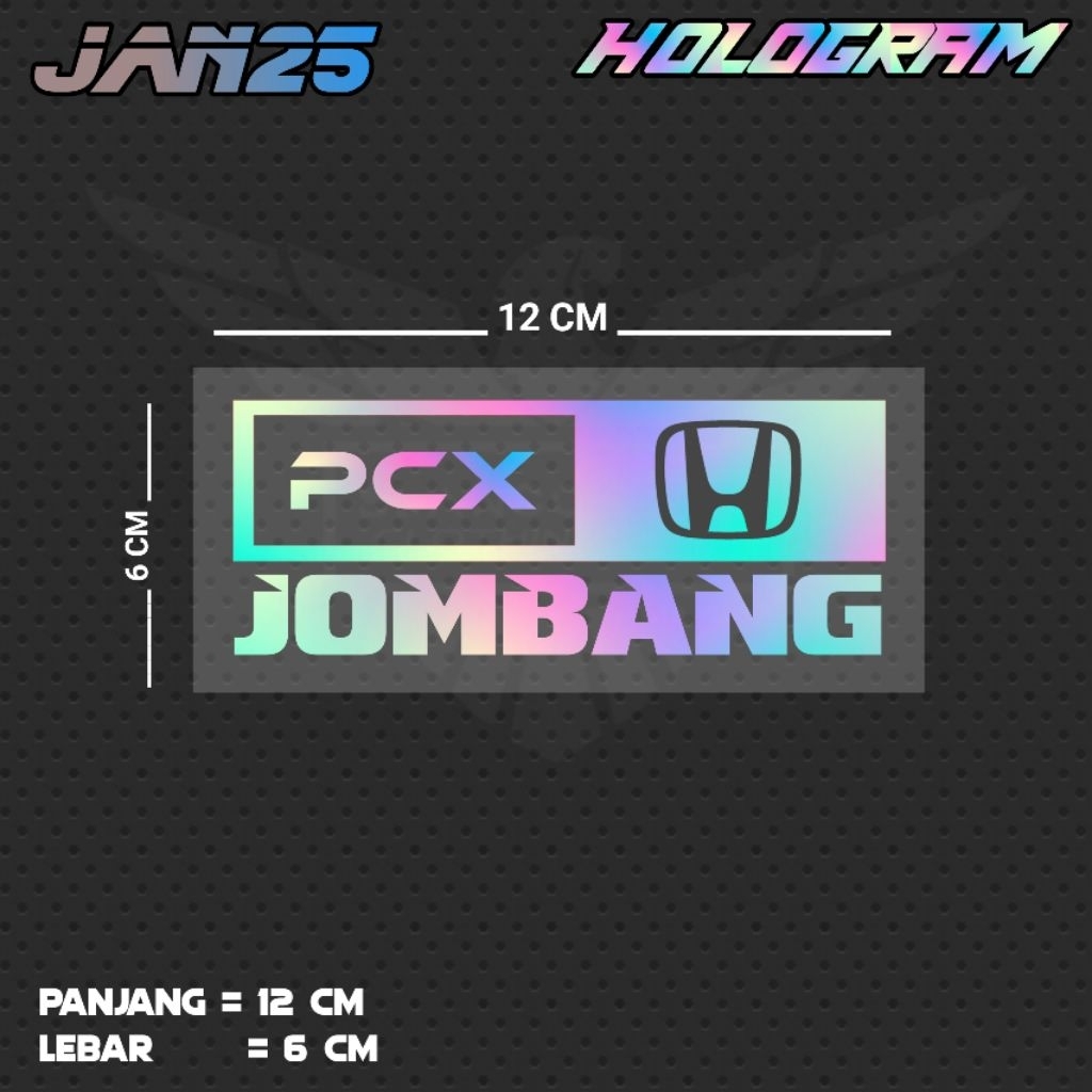 สติ๊กเกอร์ตัด PCX JOMBANG / JAN25 JTR