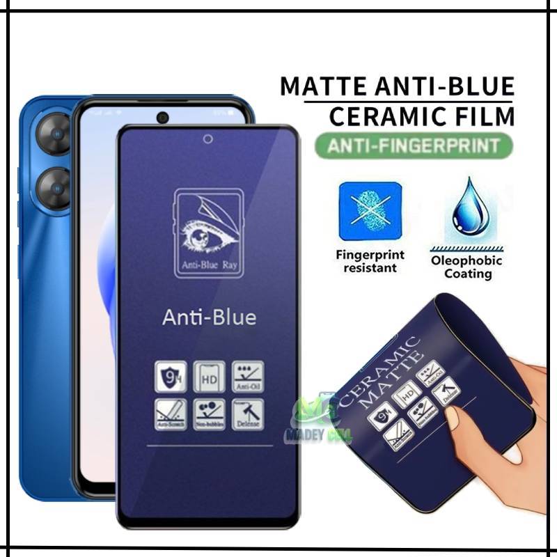 กระจกนิรภัยเซรามิค Matte Anti Blue สําหรับ Meizu ประเภท mblu 21 ฟิล์มเคลือบเซรามิคป้องกันรังสี Blue 