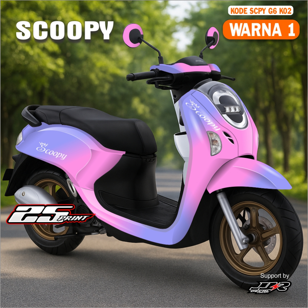 สติ๊กเกอร์ Honda Scoopy 2025-2026 COOL CODE K6 KO2 Cool Decal