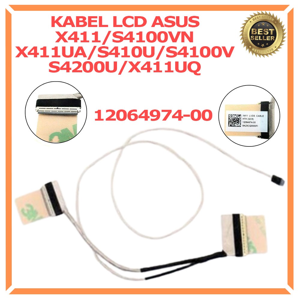 สาย LCD LED LVDS แล็ปท็อป Asus S410U X411 X411UR X411UA X411U X411UQ 12064974-00 สายยืดหยุ่น ดิ้น