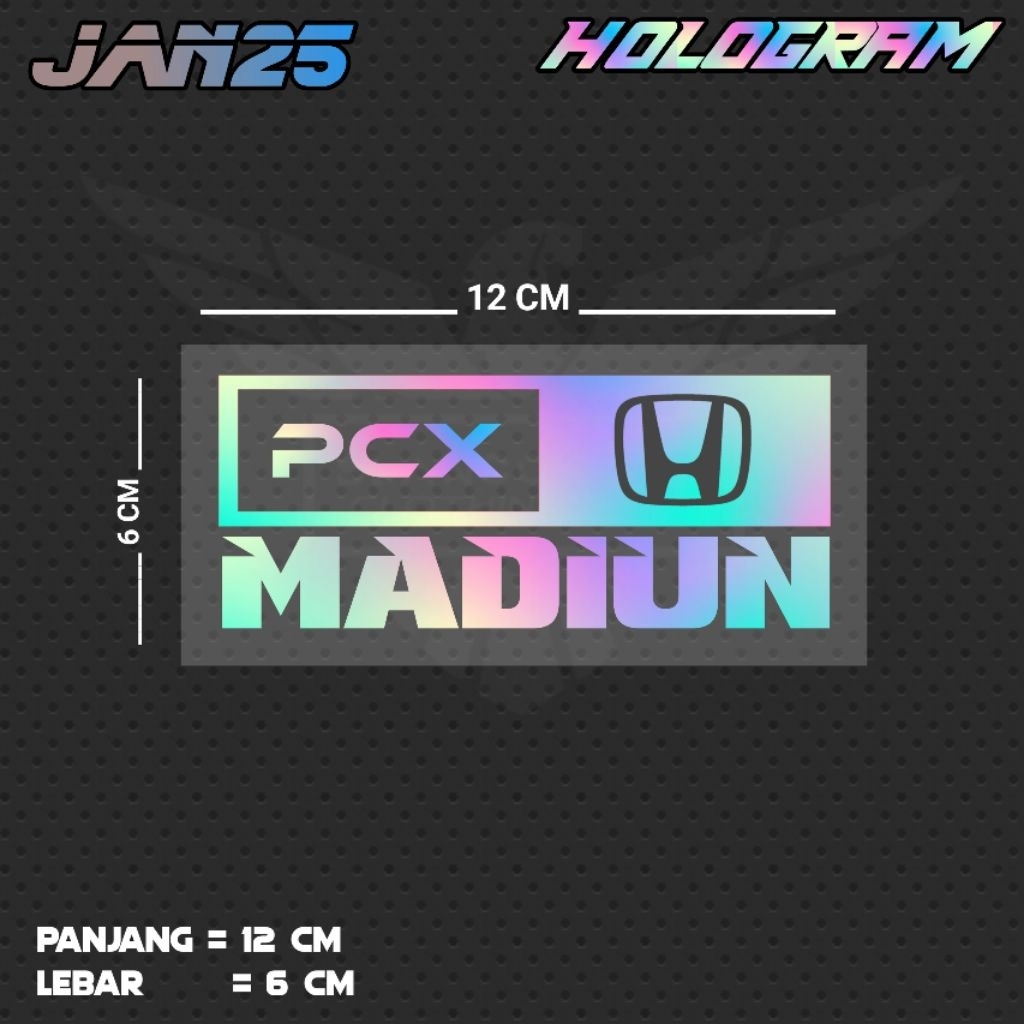 สติ๊กเกอร์ตัด PCX MADIUN / JAN25 JTR