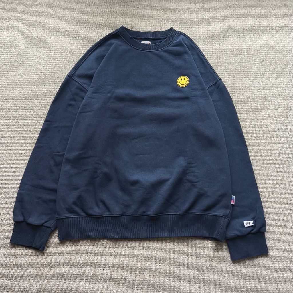 EBBETS FIELD SMILE LOGO CREWNECK SZ XL