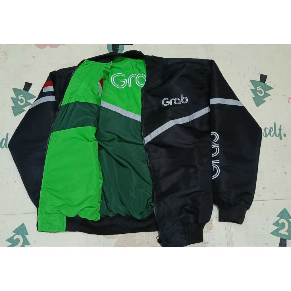 เสื้อแจ็คเก็ต GRAB สีดําสุดเท่ GRAB GREEN REVERSIBLE GRAB