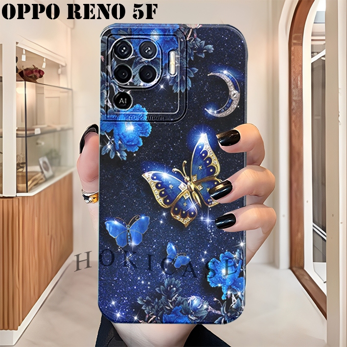 Softcase Oppo Reno 5F 4F 7Z 8Z Reno 4 4G 5 4G 5G 6 4G ล่าสุดผีเสื้อ motif - เคส - เคสป้องกันกล้อง ke