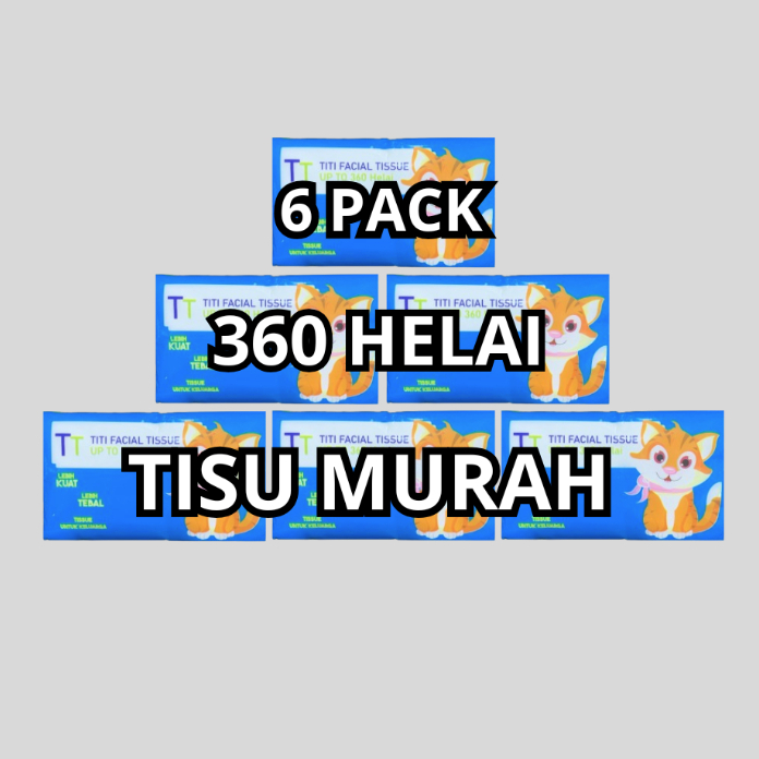 TITI TISSUE 360 แผ่นแพ็ค 6 แพ็ค OK