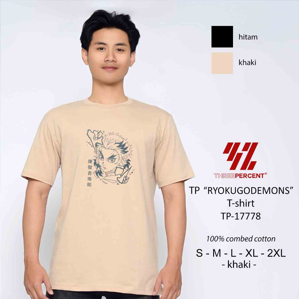 REPLACEMENT / THREE PERCENT / 3% / DISTRO เสื้อยืดผู้ชายเสื้อยืดผ้าฝ้าย COMBED 30S SHORT SLEEVE TP-1