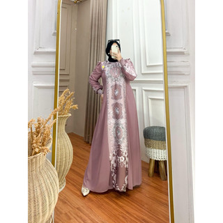 SYIFA DRESS Payet Silk Premium gamis simple elegant muslim lebaran 2026