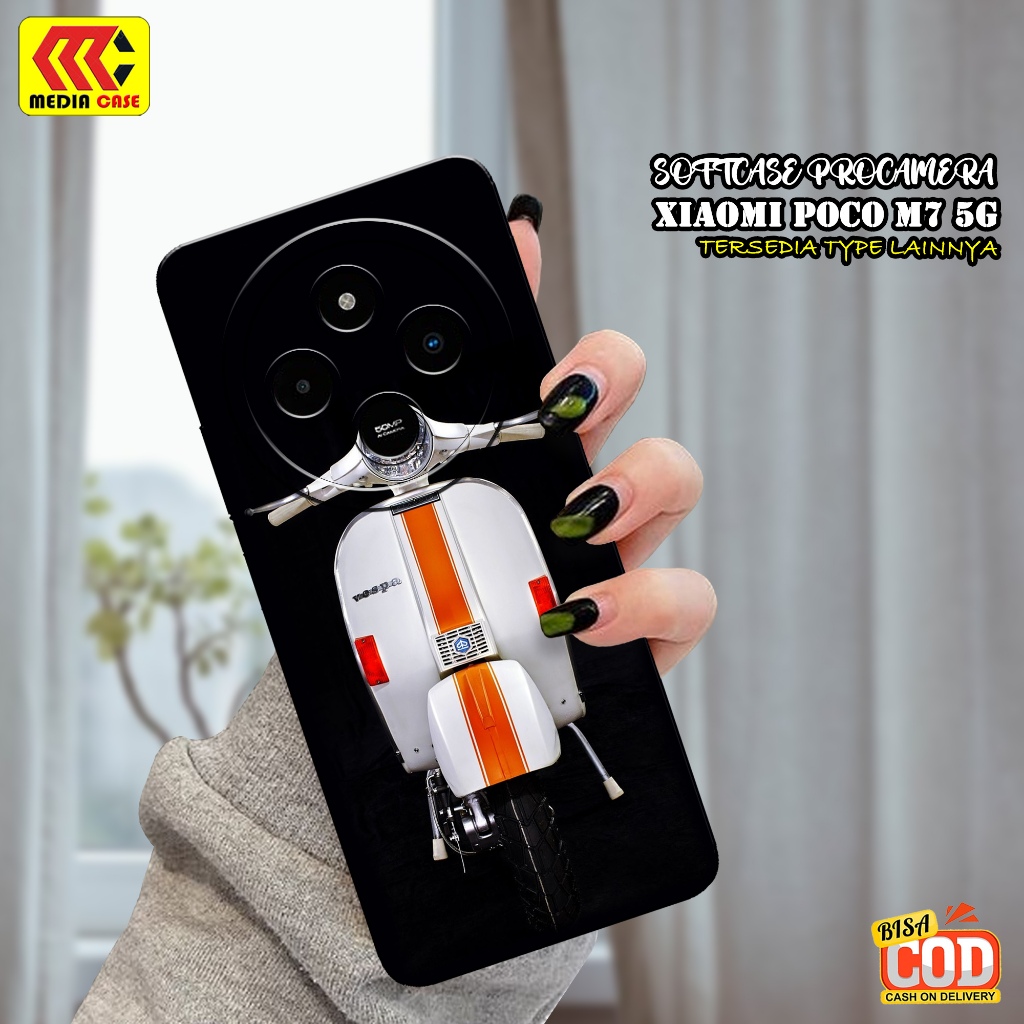 เคส Xiaomi Poco M7 5G ล่าสุด 2025 - เคส Vespa Motif - เคส - Xiaomi Poco M7 5G Softcase - Poco M7 5G 
