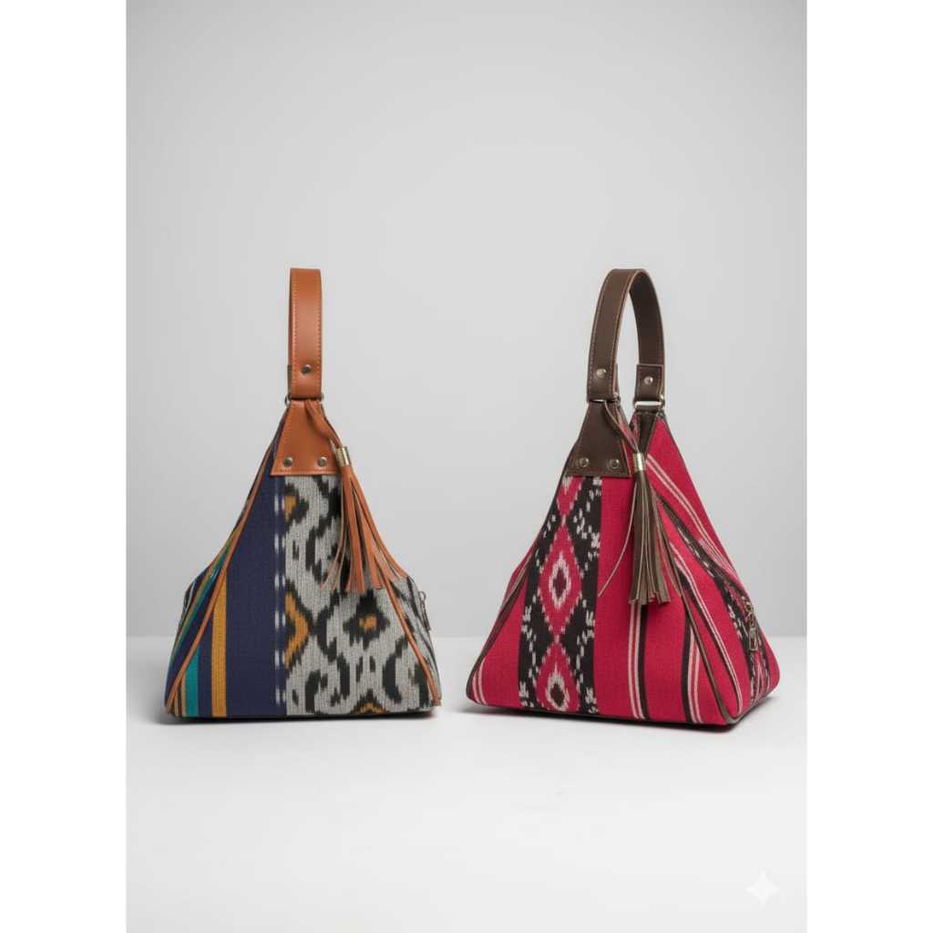 WOVEN PIRAMID BAG***