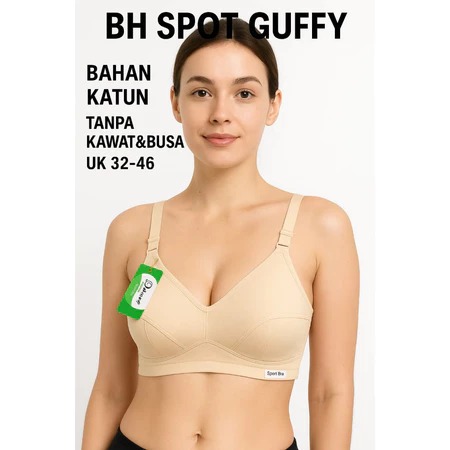 KATUN Guffy สปอร์ตบราผู้หญิง ผ้าคอตตอนเนื้อนุ่ม ไร้ลวด และโฟม ไซส์ 32-34-36-38-40-42