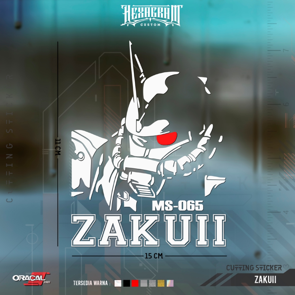 สติ๊กเกอร์ตัดกันดั้ม MS-06S ZAKU 2 | สติ๊กเกอร์ตัดกันดั้ม MS-06S ZAKU 2