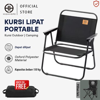 HIGHHOPE Kursi Lipat Outdoor Camping Folding Chair Portabel Tempat Duduk Lipat