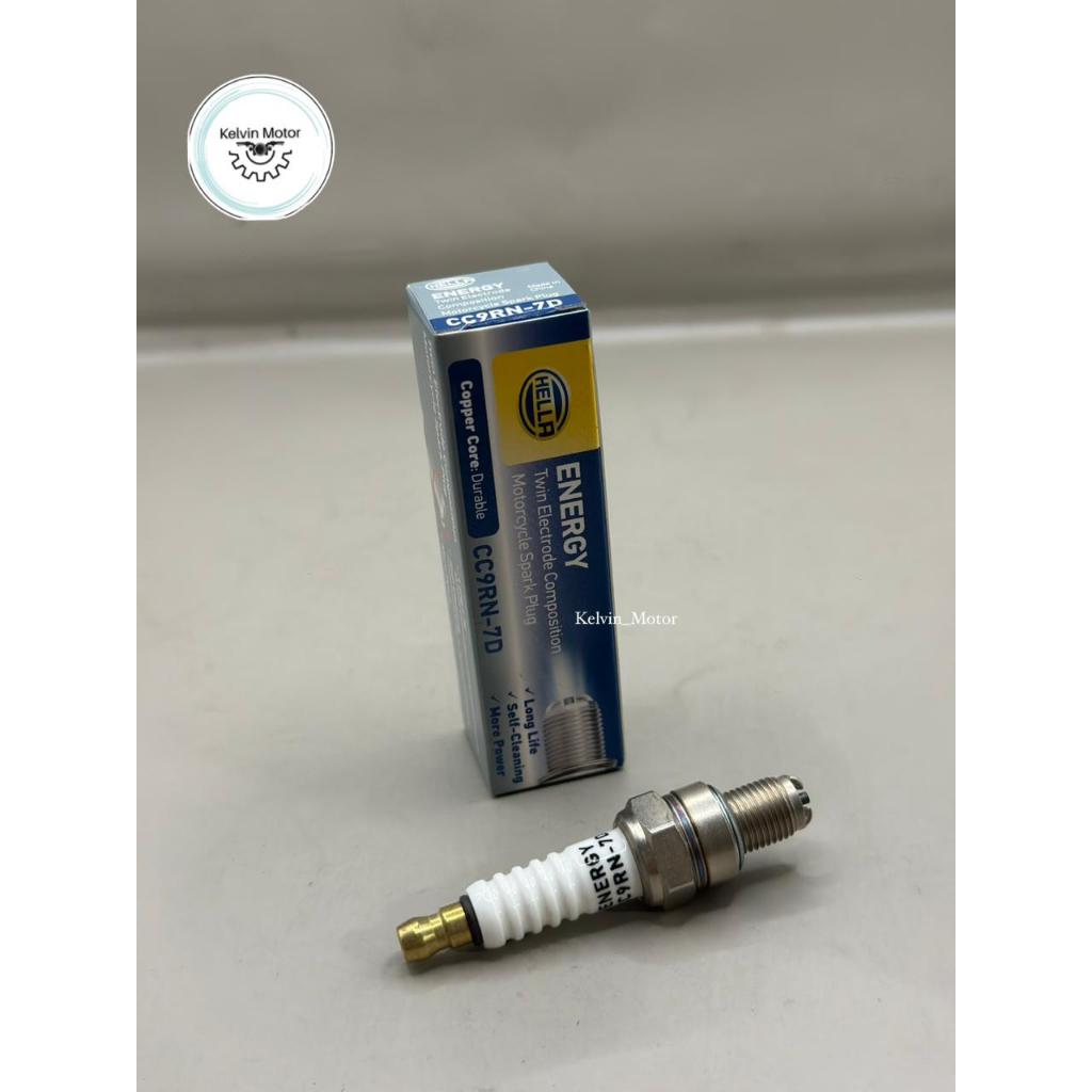 HELLA Dual Tip CD10RP-7D หัวเทียนรถจักรยานยนต์สําหรับ Yamaha พร้อมพลังงานองค์ประกอบอิเล็กโทรดคู่ 20,