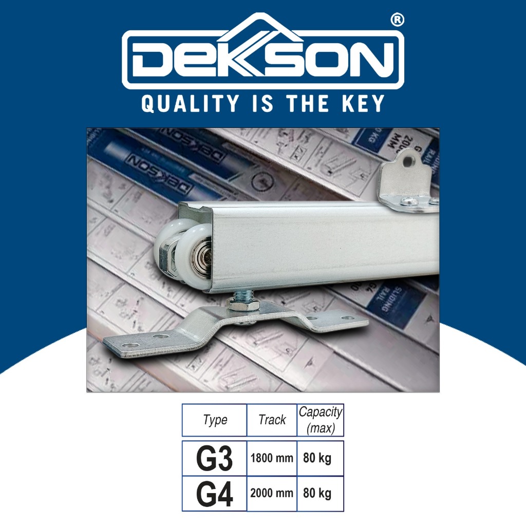 SLIding RAIL DEKKSON SR G4 2M แขวนประตูเลื่อน RAIL 200 ซม.ไม้เลื่อนอลูมิเนียมเหล็ก 200 ซม.Dson G4 J4