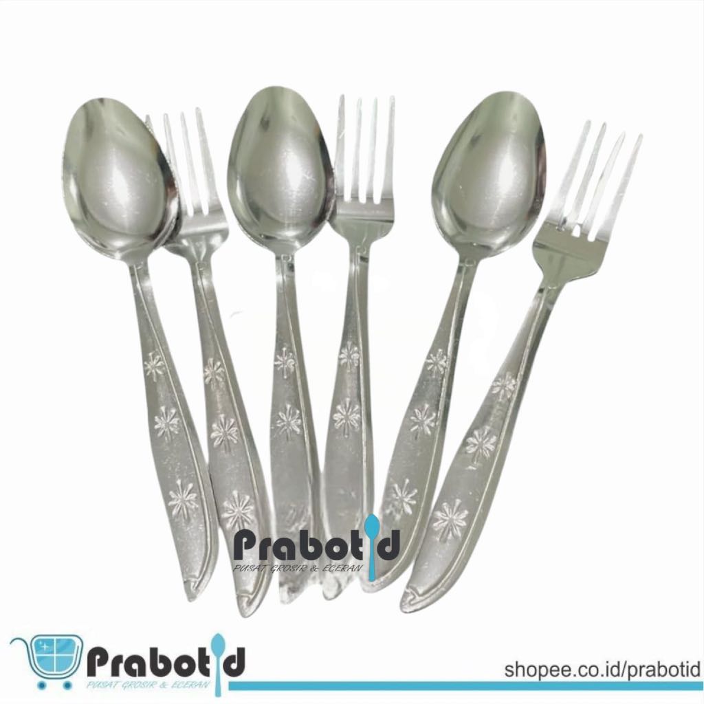 PRABOTID 1 DOZEN THICK STAINLESS SPOON และ FORK / TABLES / STAINLESS SPOON