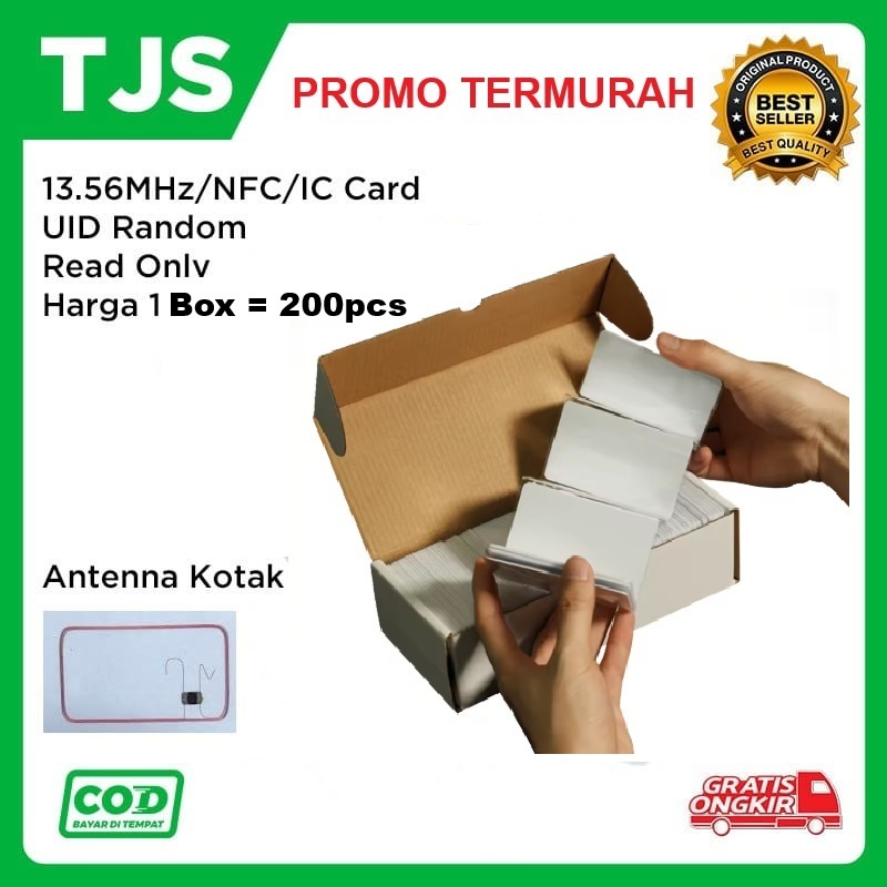 การ์ด RFID 13.56Mhz 1K Smart Card Contactless RFID Card มาตรฐานต่อกล่อง