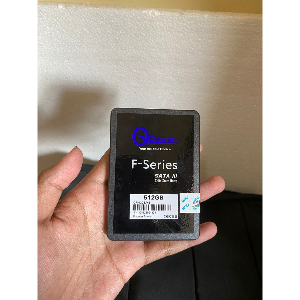 Ssd sata 512gb ยี่ห้อ Qpower มือสอง