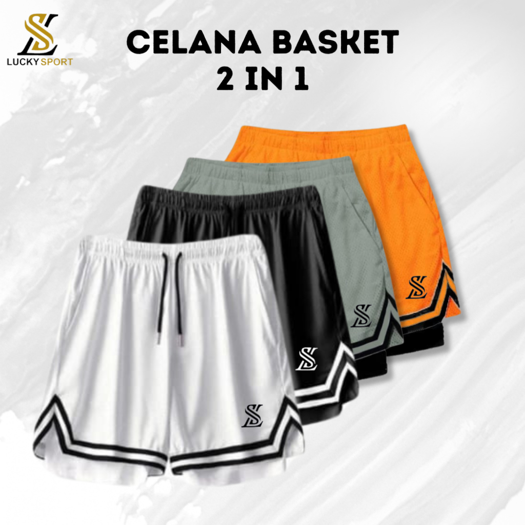 2 IN 1 BASKETBALL AND SPORTS PANTS TWO-LAYER SHORT PANTS