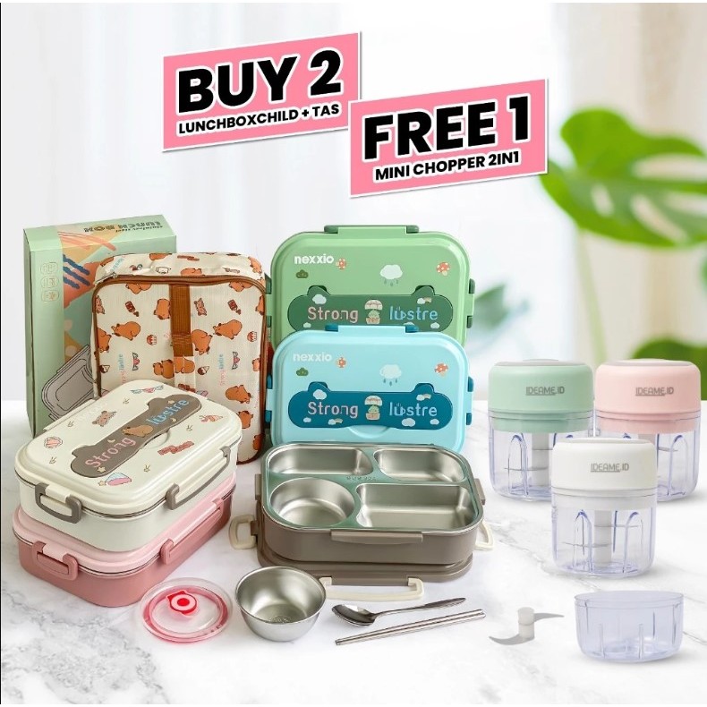 LUNCH BOX 3-COMPANIMENT STAINLESS LUNCH BOX / STAINLESS LUNCH BOX HEAT RESISTANT และ SPILL-PROOF LUN