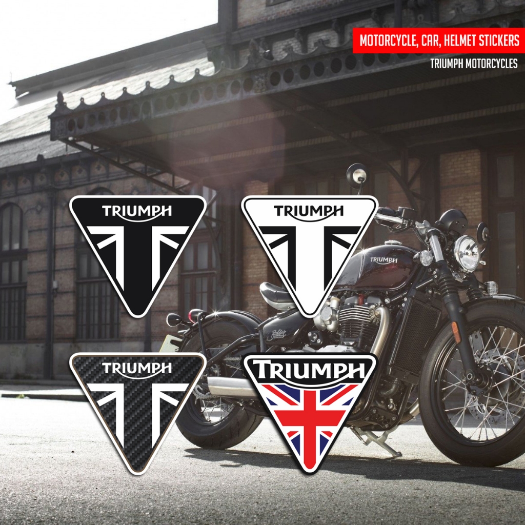 สติ๊กเกอร์มอเตอร์ไซค์หมวกกันน็อครถยนต์ Triumph