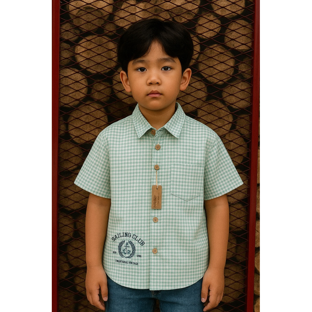 KEMEJA KATUN Yandex Cotton เสื้อเด็ก (งานปัก) วัสดุเนื้อนุ่ม เย็นสบาย นุ่ม สําหรับผิวเด็ก