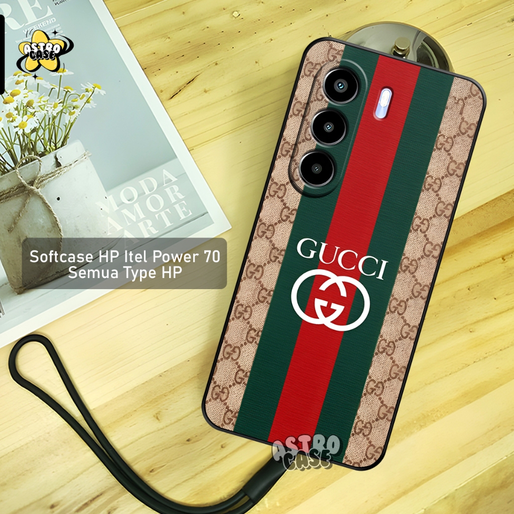 ITEL POWER 70 HP Case - ITEL P70 - Softcase Procamera Rubber Casing Silicone Fashion Case Motif GG B