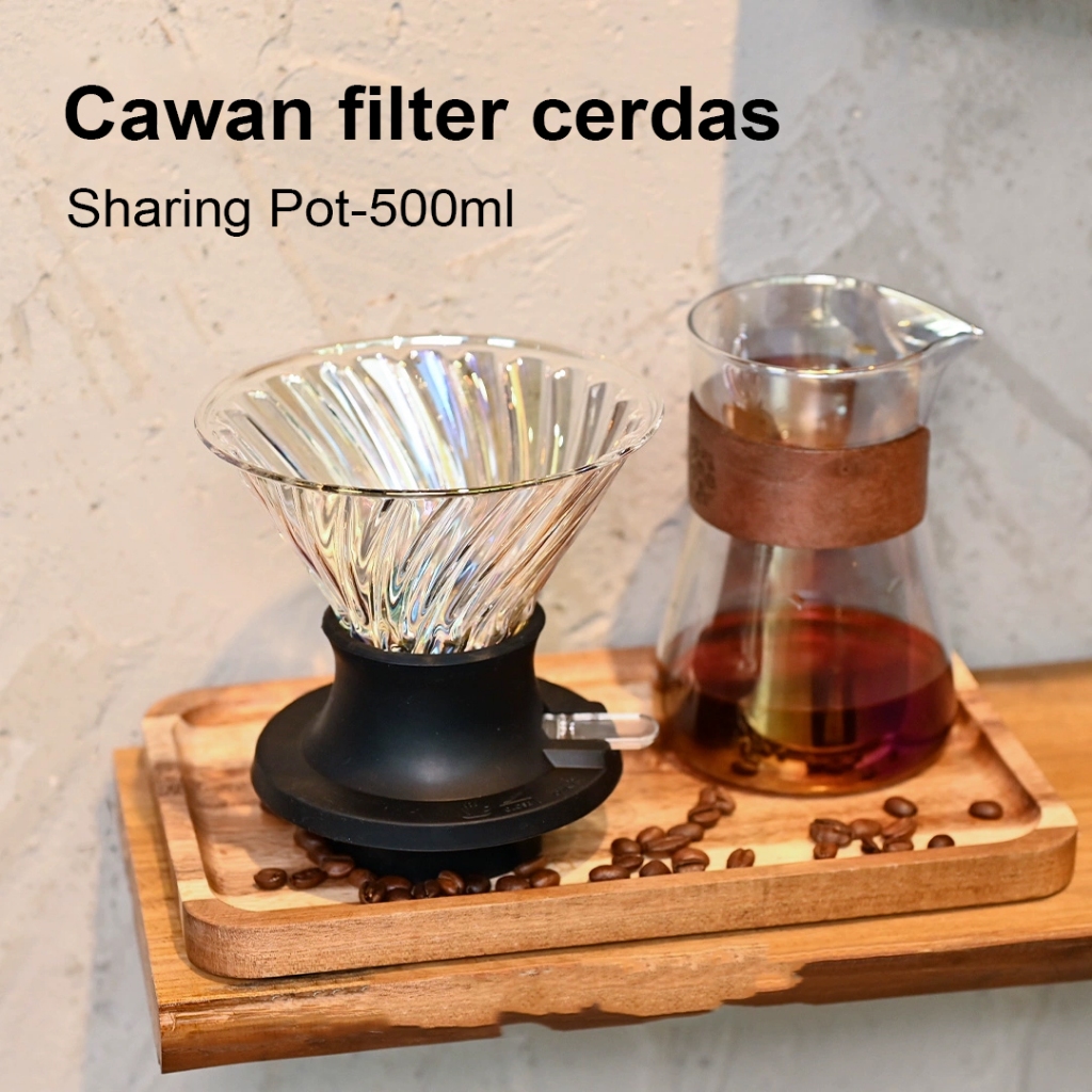 Dripper v60 Hario Coffee Tools v60 Dripper Set Pot Sharing Coffee Filter Pot Coffee Server Glass Tea
