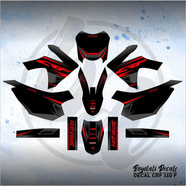 STABILO HIJAU MERAH UNGU DECAL STICKER CRF 110 F (006) DECAL STICKER MINI FULLBODY 2013 2014 2015 20