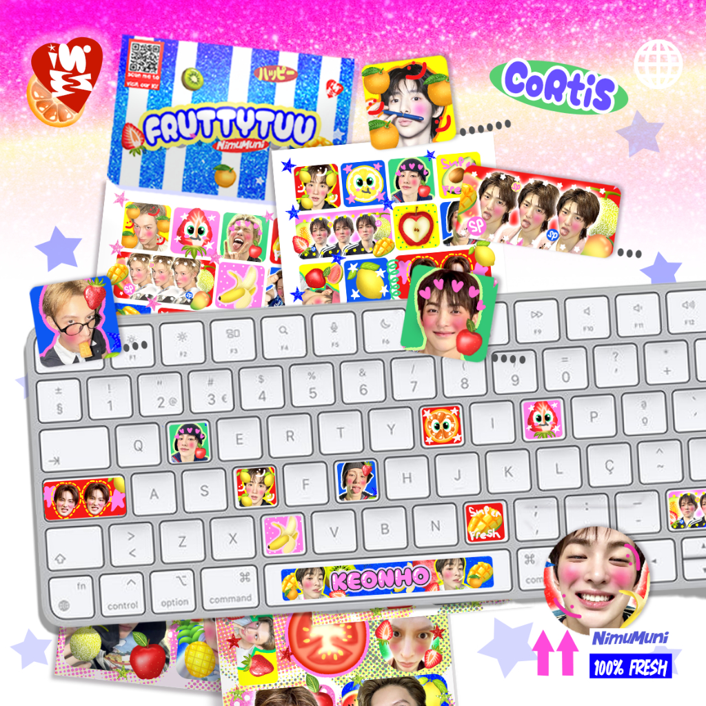 สติ๊กเกอร์คีย์บอร์ด CORTIS | สติ๊กเกอร์ FRUTYTUU CORTIS | สติ๊กเกอร์ DECO CASE