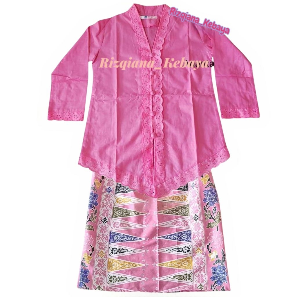 CHILDRENS LACE ENCIM KEBAYA SET // CHILDRENS PLAIN ENCIM KEBAYA // MATCHING ENCIM KEBAYA // CHILDREN