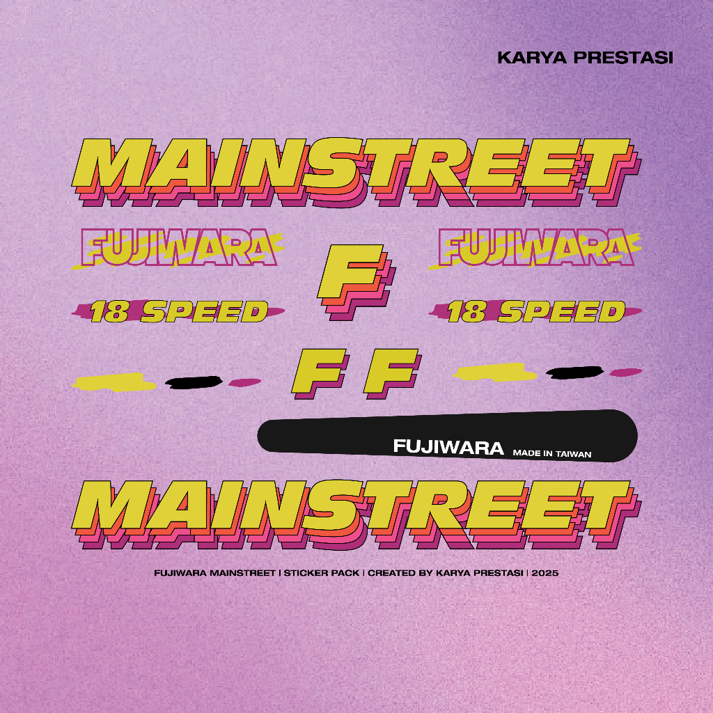 สติ๊กเกอร์รูปลอกจักรยาน Fujiwara Mainstreet | ผลงานอันไหน