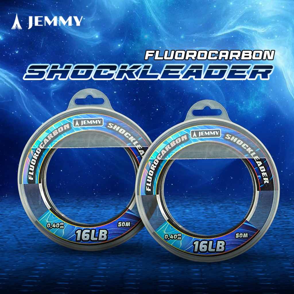 Jemmy Shockleader Fluorocarbon Leader Line 50M – คุณภาพสูง Super Strong Anti-Abrasion SP022