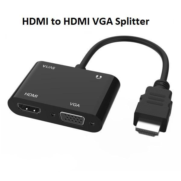 ตัวแปลง HDMI เป็น VGA ตัวแปลง HDMI ตัวแยกสัญญาณ HDMI VGA ขยายหลายมุมมอง