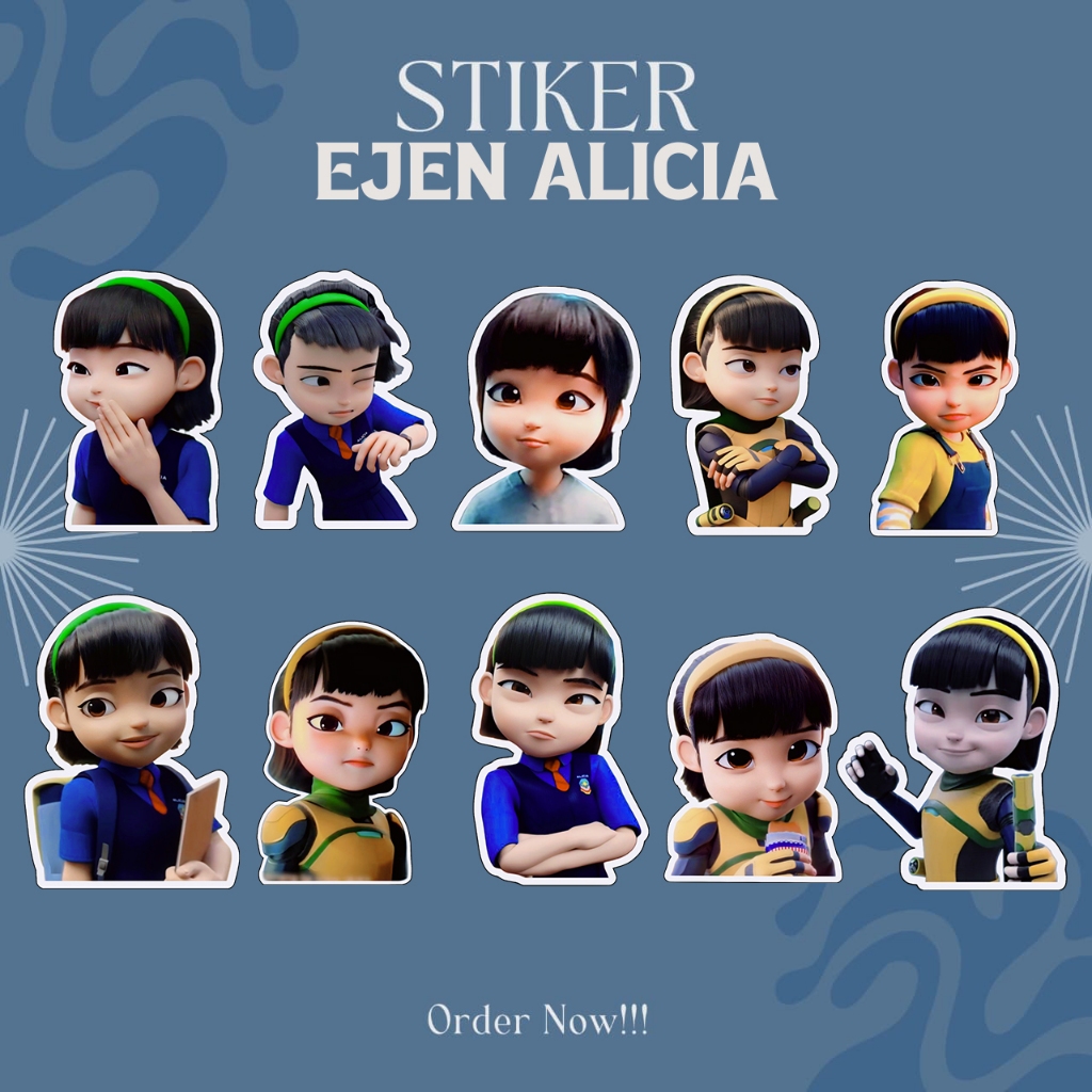 Ejen Alicia Premium สติ๊กเกอร์ไวนิลกันน้ํา 10 ชิ้น