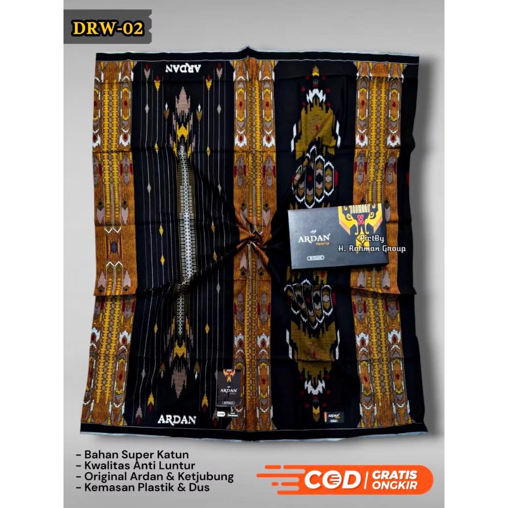 Ardan Songket Printing Sarong Grade Gold Special Black By Al Furqon Shop