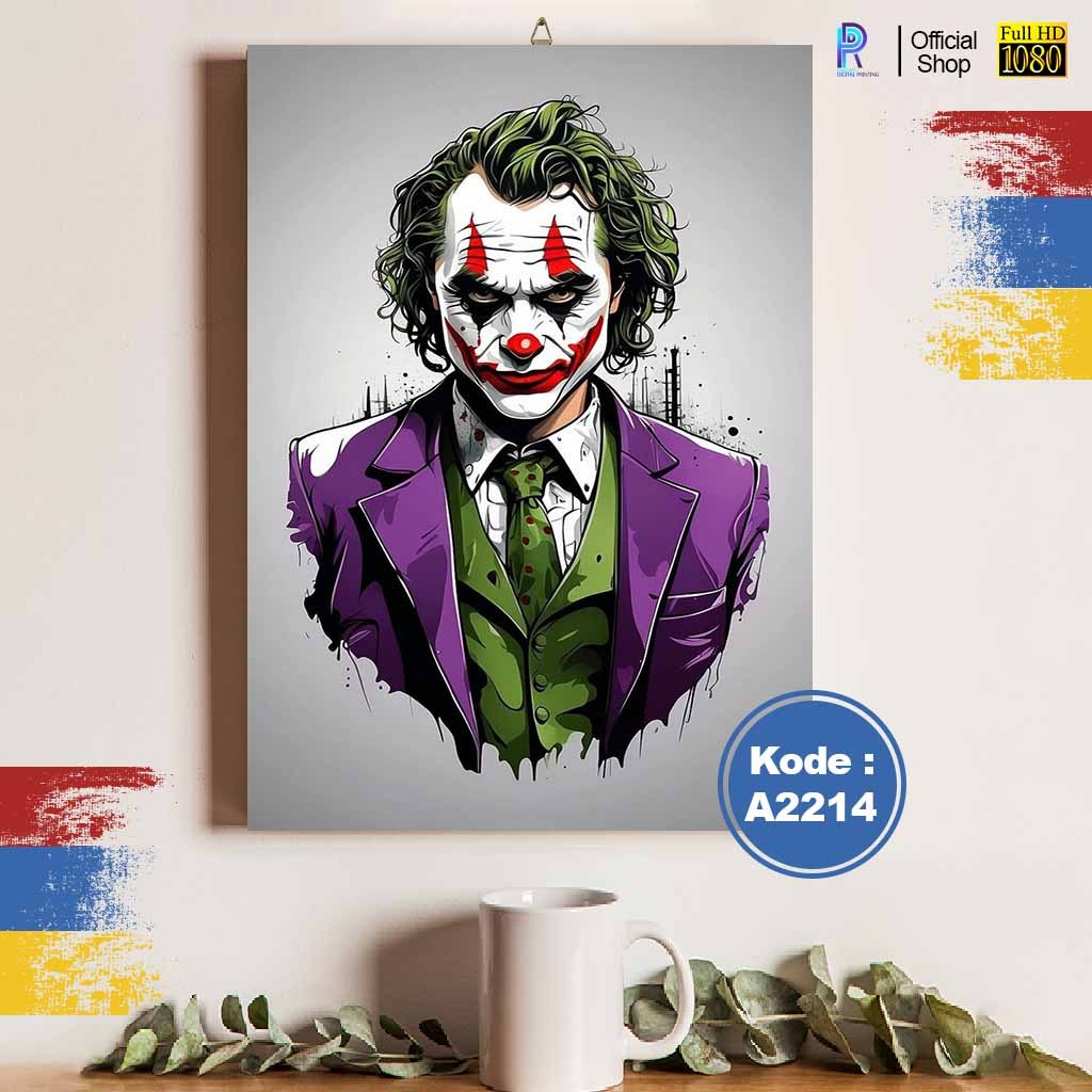 JOKER2 ไม้ตกแต่งผนัง JOKER2 โปสเตอร์ตกแต่งผนังที่ไม่ซ้ํากันสําหรับห้องนอนและห้องนั่งเล่น AA2211 XZ