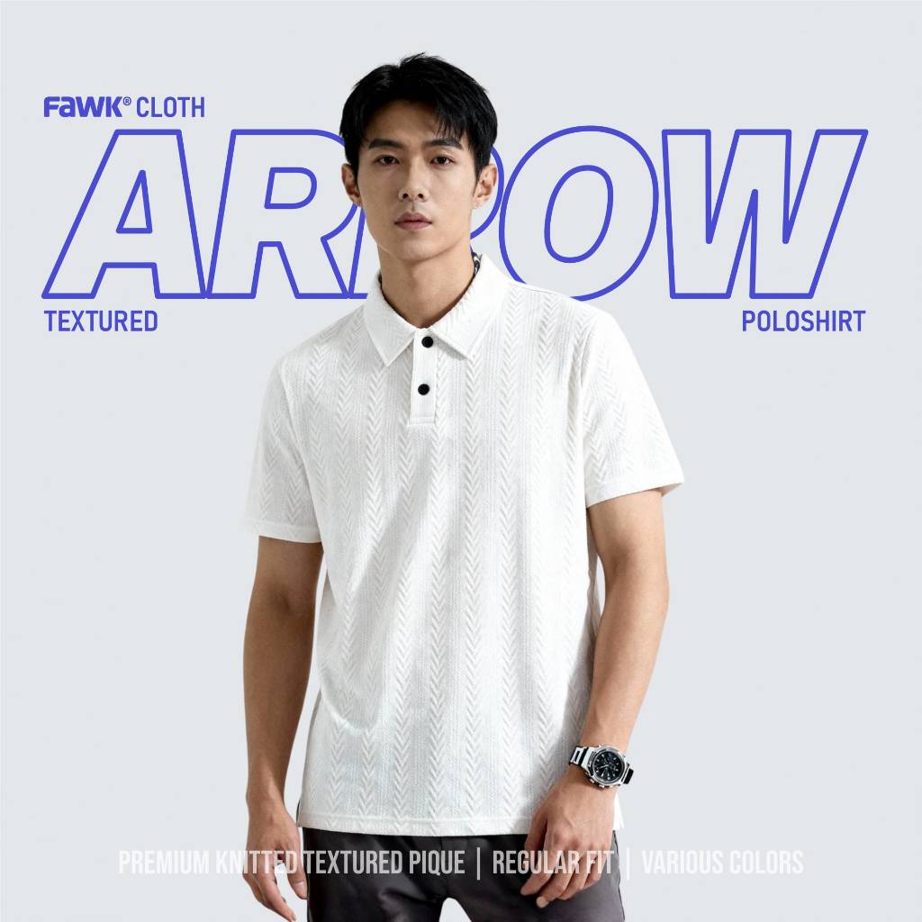 เสื้อโปโล Fawk Arrow (เสื้อเชิ้ตคอปกสําหรับผู้ชายและผู้หญิง Unisex) เสื้อโปโลพื้นผิว FawkCluff