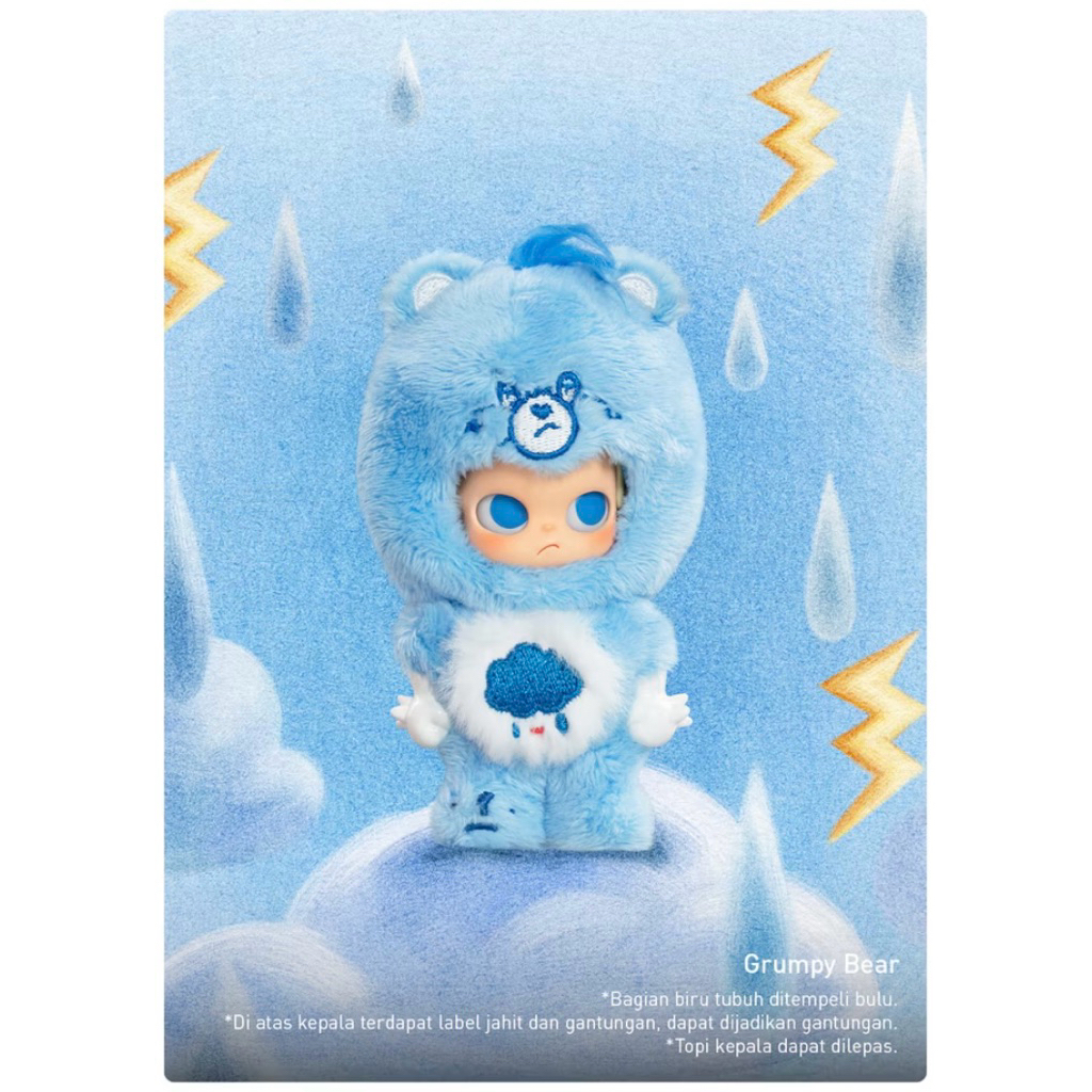 แอ็คชั่นฟิกเกอร์ Pop Mart Zsiga x Care Bears Series - Grumpy Bear (ตุ๊กตา/Ganci)