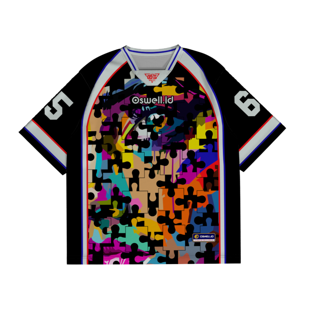 NFL COLLAR 4 JERSEY / Streetwear Jersey / Vintage Jersey / Retro / Hockey Jersey / Rugby Jersey