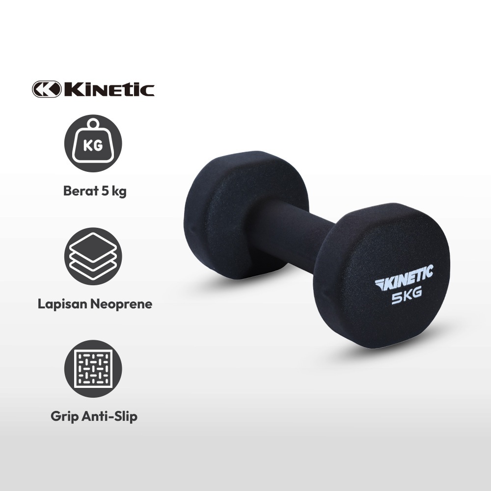 KINETIC DUMBBELL NEOPRENE 1 KG / 2 KG / 3 KG / 4 KG / 5 KG / 1KG / 2KG / 3KG / 4KG / 5KG AZKO